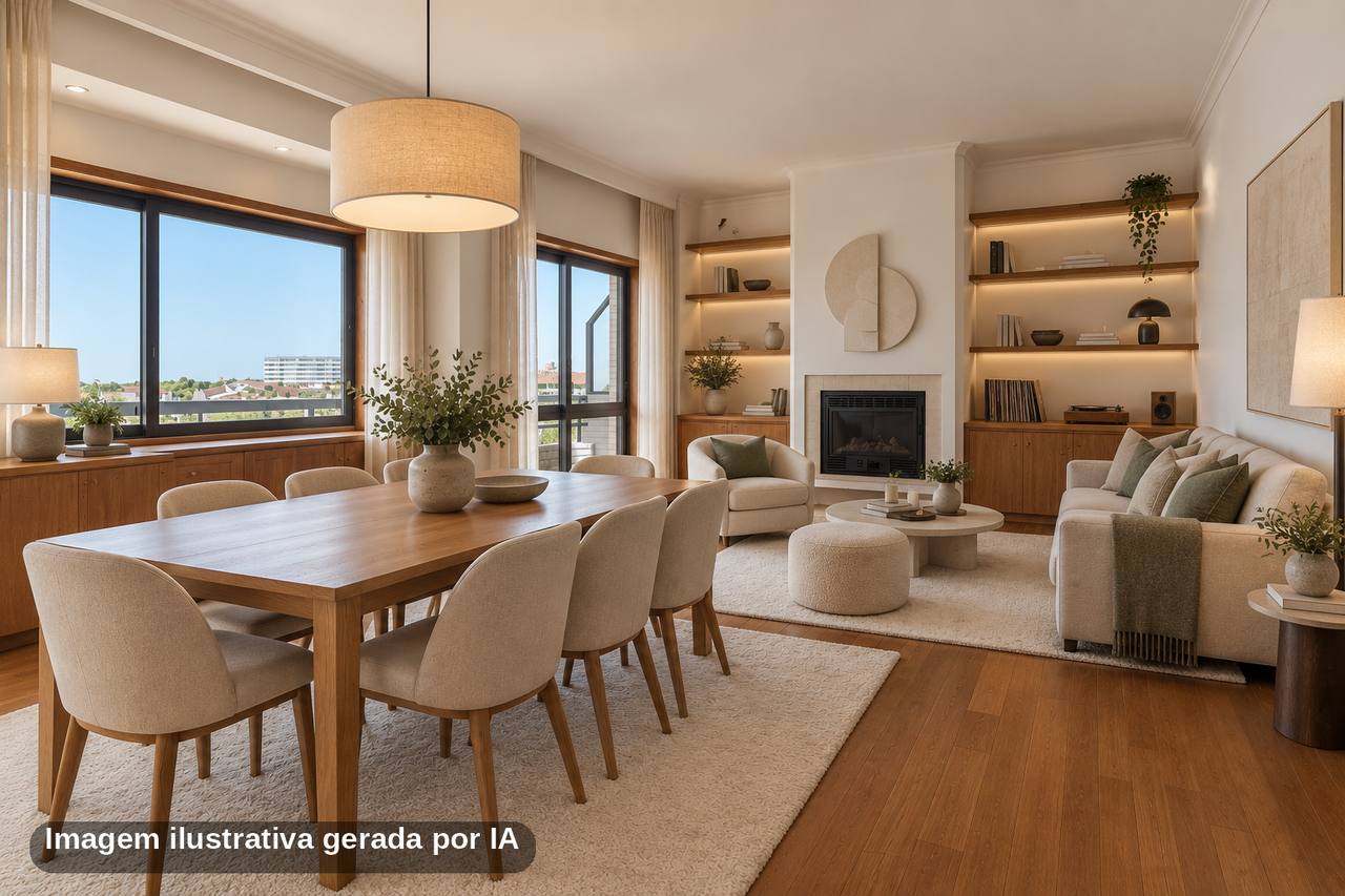 Sala de estar — proposta gerada por IA